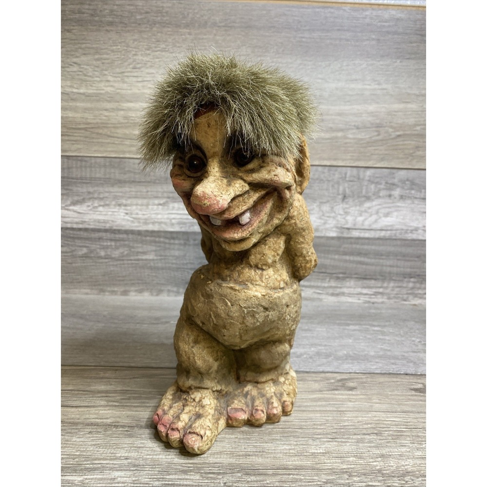 NyForm Troll 128 Laughing Norwegian Troll Figurine | Handmade Norway Latex Folk